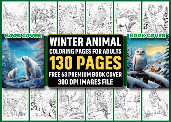 Download Winter Animal Coloring Pages KDP - Pages Collection