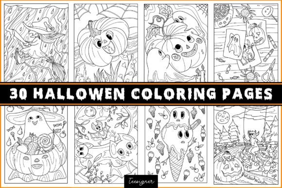 Download Creative Halloween Coloring Pages Bundle - Pages Collection