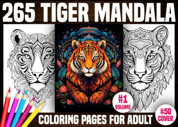 Download 265 Tiger Mandala Coloring Pages - KDP - Pages Collection