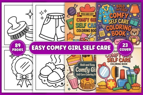Download Easy Comfy Girl Self Care Coloring Pages - Pages Collection