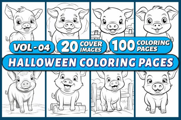 Download Cute Pig Coloring Pages for Kids Vol 04 - Pages Collection