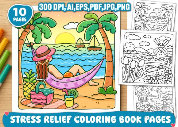 Download Stress Relief Adult Coloring Book Pages - Pages Collection