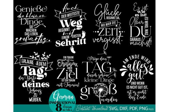 Download German Inspirational Quotes SVG Bundle - Rat Collection
