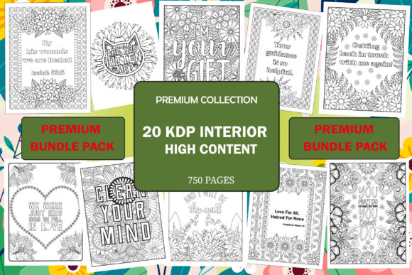 Download 20 Adult Coloring Book Pages Bundle -KDP - Pages Collection