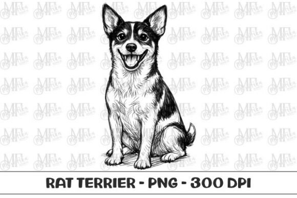 Download Rat Terrier Dog Sketch PNG - Rat Collection