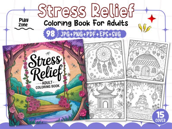 Download Stress Relief Adult Coloring Book Pages - Pages Collection