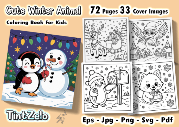 Download Cute Winter Animal Coloring Pages Kids - Pages Collection
