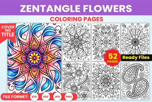 Download Zentangle Flowers Coloring Pages - Pages Collection