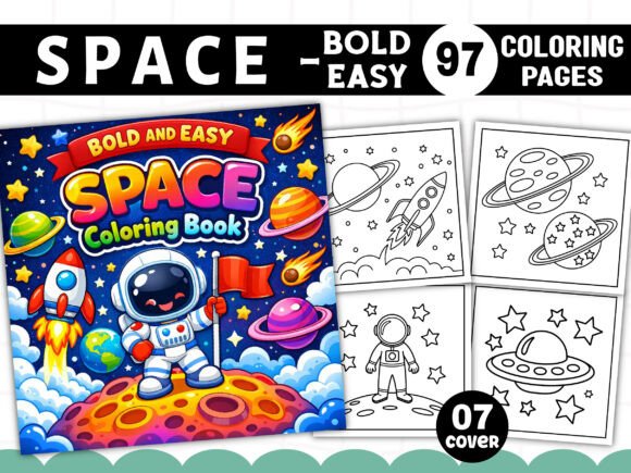 Download Bold and Easy Space Coloring Pages - Pages Collection