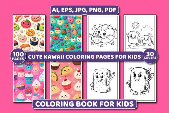 Download Cute Kawaii Food Coloring Pages for Kids - Pages Collection