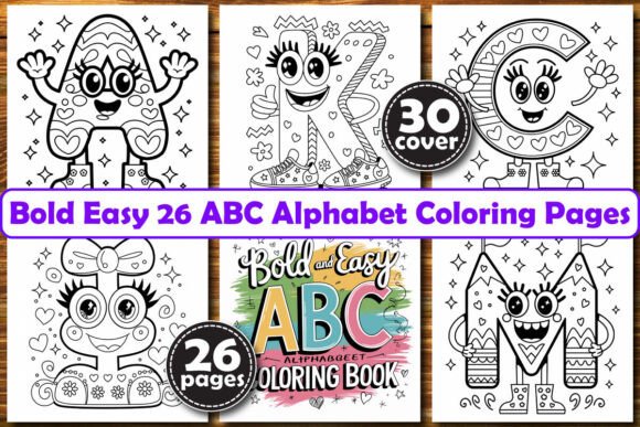 Download Bold Easy 26 ABC Alphabet Coloring Pages - Pages Collection