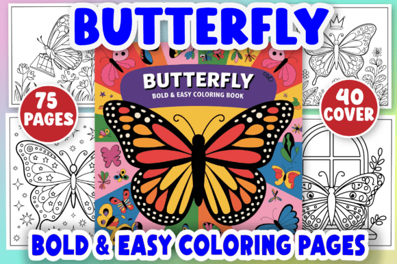 Download Butterfly, Bold and Easy Coloring Pages - Pages Collection