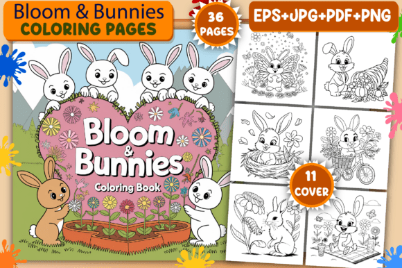 Download Bloom &amp; Bunnies Coloring Pages for Adult - Pages Collection