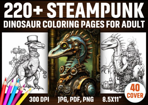 Download 220+ Steampunk Dinosaur Coloring Pages - Pages Collection