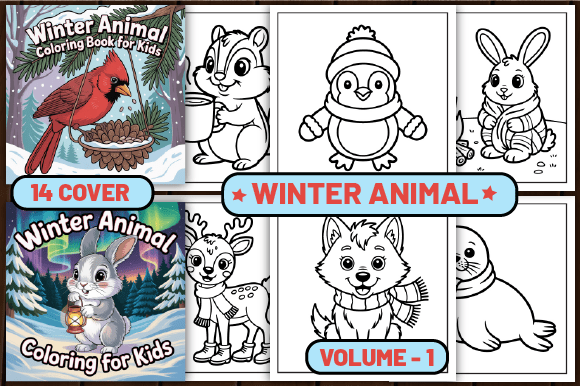 Download 75 Winter Animal Coloring Pages for Kids - Pages Collection