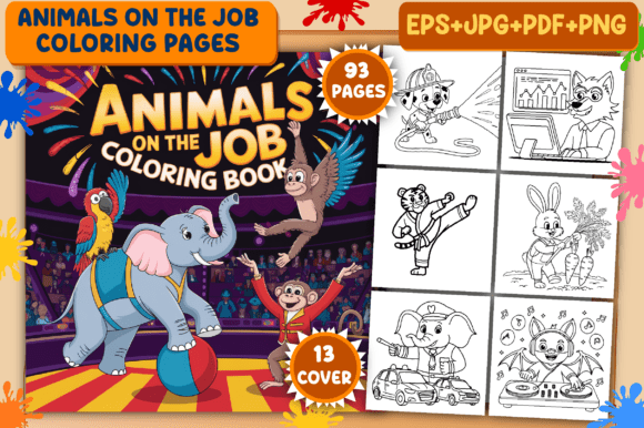 Download "Animals on the JOB Coloring Pages - Pages Collection