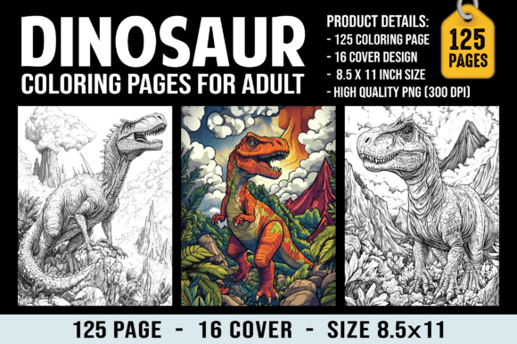 Download Dinosaur Coloring Pages for Adults - Pages Collection