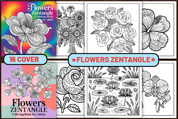 Download 80 Flowers Zentangle Coloring Pages - Pages Collection