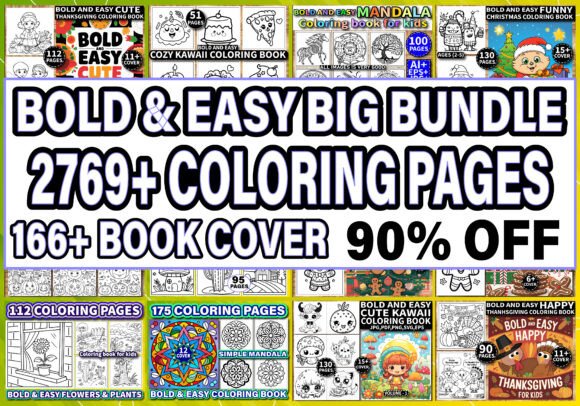 Download Bold and Easy Bundle Coloring Book Pages - Pages Collection