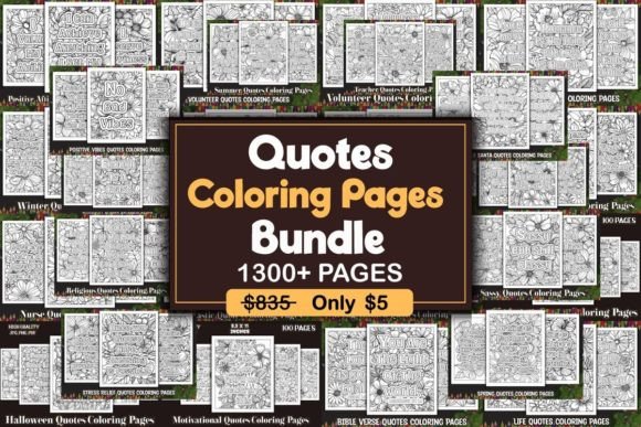 Download Quotes Coloring Pages Bundle - Pages Collection