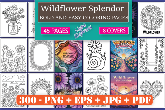 Download Wildflower Splendor Coloring Pages - Pages Collection