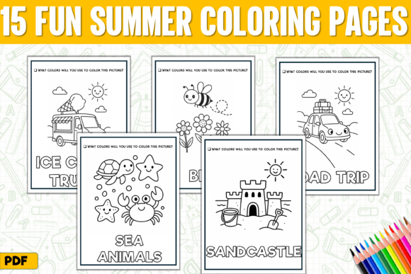 Download Easy Summer Fun Coloring Pages for Kids - Pages Collection